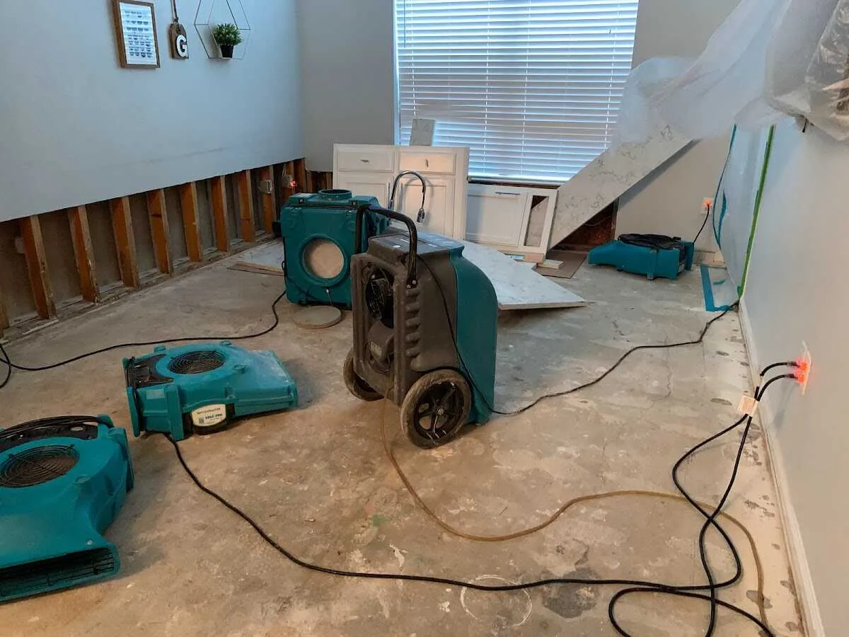 Dehumidifier in flood-cut room for Water Extraction & Removal in Annapolis
